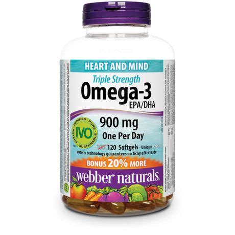 webber naturals omega 3 triple strength 900 mg 200 softgels|其他.